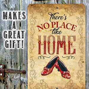 Wizard of Oz Decorations - There's No Place Like Home - Metal Sign - Use Indoor/Outdoor - Metal Wizard of Oz Poster - Great Wizard of Oz Gifts, Dorothy Decoration, Wizard of Oz Decor