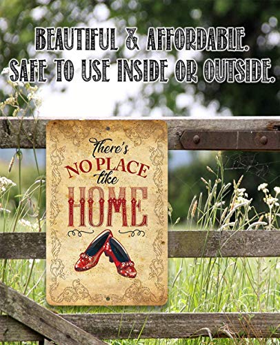 Wizard of Oz Decorations - There's No Place Like Home - Metal Sign - Use Indoor/Outdoor - Metal Wizard of Oz Poster - Great Wizard of Oz Gifts, Dorothy Decoration, Wizard of Oz Decor