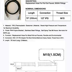 Kitchen Faucet Replacement Parts Replacement Hose H3882