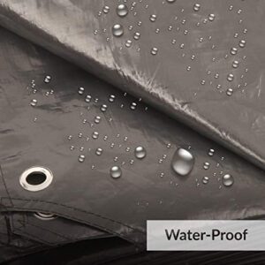 Alvantor Heavy Duty Tarp Waterproof 10'x10' Tarpaulin Ground Trailer with Rust Grommet Weather Resistant Cover Outdoor Camping 10 Mil Thick PE Floor Lightweight Mat