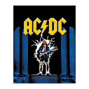 who made who - ac dc rock music decor wall art, our wall decor music poster is a great vintage decor art print for home decor, music room decor, office decor, bedroom & man cave decor, unframed - 8x10