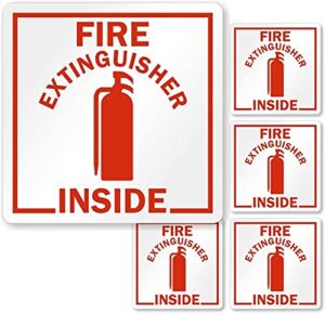 smartsign fire extinguisher inside label | 2.75" x 2.75" engineer grade reflective