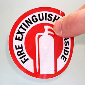 SmartSign Fire Extinguisher Inside Label | 2.75" x 2.75" Engineer Grade Reflective