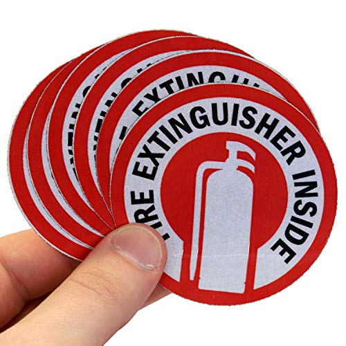 SmartSign Fire Extinguisher Inside Label | 2.75" x 2.75" Engineer Grade Reflective