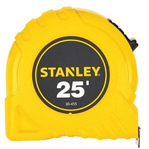 6 pack stanley 30-455 25' x 1" high-visibility tape measure - yellow