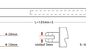 SOViK 12V DC Micro Linear Actuator 6 inch Stroke Max Force 22lbs Speed 0.5"/sec Tube Diameter 0.8" Internal Limit Switch