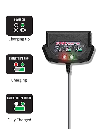 AVID POWER 20V Max Lithium Ion Battery Charger, Compatible with Avid Power 20V Batteries, Not Compatible with Avid Power Impact Wrench-ACIW326