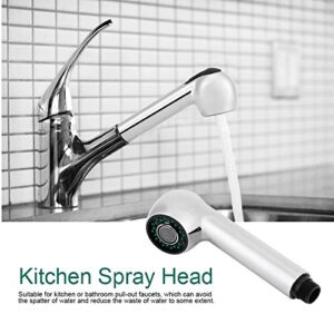 Faucet Sprayer Head, Kitchen Bathroom Pull Out Sink Faucet Nozzle 2 Functions Pull Down Tap Nozzle Spout G1/2 Straight Thread High Flow Shower Head Replacement Part Hot for Personal Hygiene