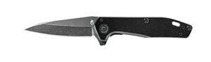 gerber gear fastball - folding knife with lock release for edc gear - black