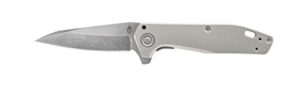 gerber gear fastball - folding knife with lock release for edc gear - urban grey