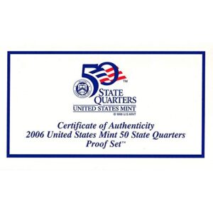 2006 S U.S. Mint Proof State Quarter Set - 5 Coins - OGP Original Government Packaging Superb Gem Uncirculated