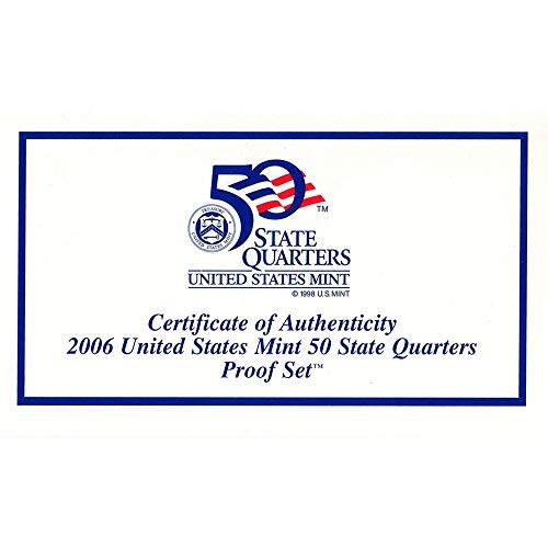 2006 S U.S. Mint Proof State Quarter Set - 5 Coins - OGP Original Government Packaging Superb Gem Uncirculated