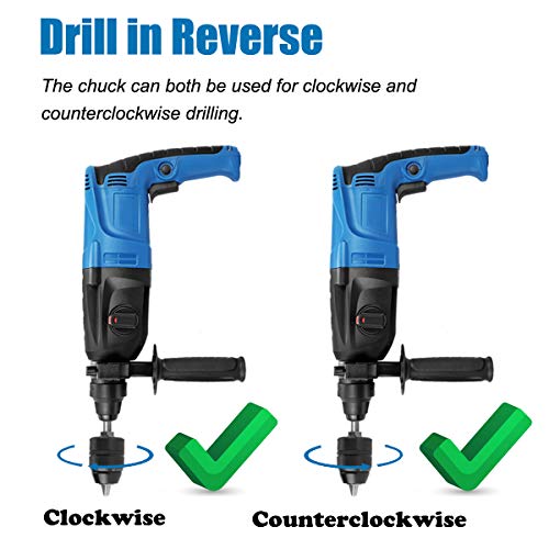 Hymnorq 1/2-20UNF Keyless 1.5-13mm 3-Jaw Drill Chuck with SDS Plus Shank Adaptor, Full Metal Body, Fit Rotary Hammer and Hammer Drill, to Hold Bits from 1/16 Inch to 1/2 Inch