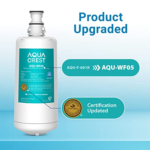 AQUACREST F-601R Filter Cartridge, NSF/ANSI 42 Certified, Replacement for F-601R Filter Cartridge (Pack of 2), Model No.WF05.
