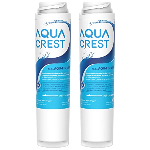 AQUA CREST FQROPF, FQSLF Under Sink Water Filter, Replacement for FQROPF, FQSLF, GXSV65R, GQSV65R, PXRQ15F, PNRQ15F, NSF 42 Certified (2 Pack), Model No.AQU-FF23-PF