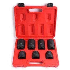 1" drive impact socket set for truck tire service 17 19 21 33 35 38 41mm