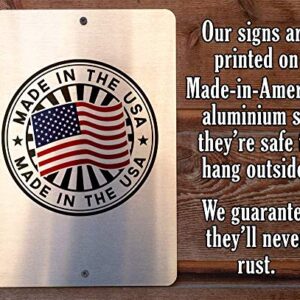 Metal Sign - Warning Property Protected By Rat - Durable Metal Sign - Use Indoor/Outdoor - Great Gift and Decor Under $20 (8" x 12")