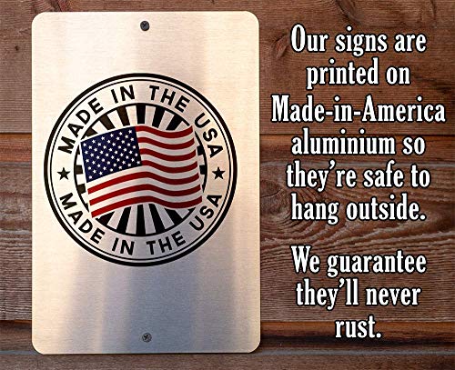 Metal Sign - Warning Property Protected By Rat - Durable Metal Sign - Use Indoor/Outdoor - Great Gift and Decor Under $20 (8" x 12")