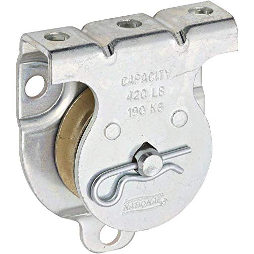 Pulley, Wall/Ceiling Mount, Zinc, 1-1/2-In.