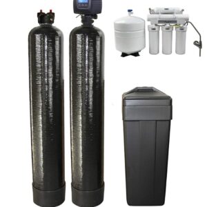 Fleck 5600SXT Metered Softener UpFlow 2.0 Cubic Ft Carbon Filter Reverse Osmosis