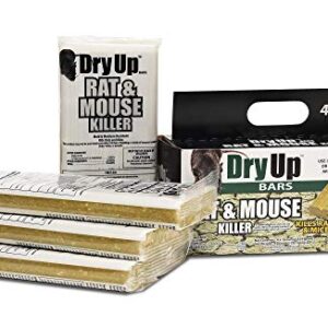 Dry-Up Mouse and Rat Killer, Bait Block Bars for Indoor and Outdoor Use, 4lb