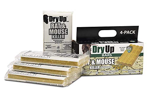 Dry-Up Mouse and Rat Killer, Bait Block Bars for Indoor and Outdoor Use, 4lb