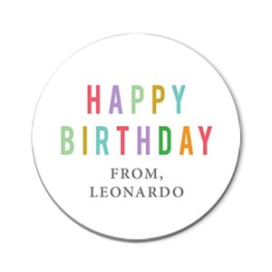 personalized gift stickers, happy birthday favor stickers for kids, party favor stickers, (f7:42)