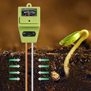 XLUX Soil Tester Meter, 3-in-1 Test Kit for Moisture, Light & pH, for Home and Garden, Lawn, Farm, Plants, Herbs & Gardening Tools, Indoor/Outdoors Plant Care Soil Tester