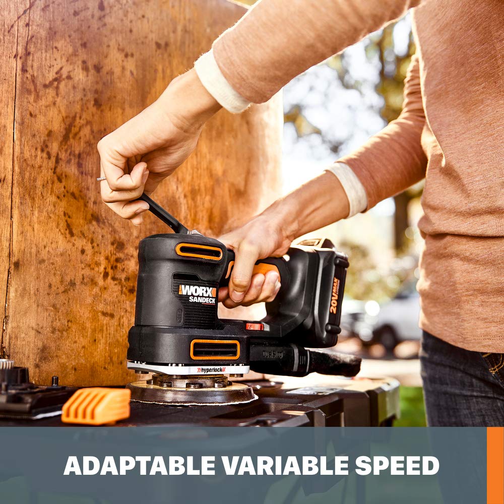 WORX WX820L 20V Power Share Sandeck 5-in-1 Cordless Multi-Sander (Battery & Charger Included)