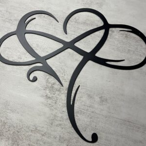 Infinity Heart Metal Wall Art -Always & Forever Infinity