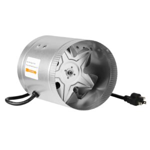 ipower 6 inch 240 cfm inline duct fan with low noise, booster exhaust for hvac ventilation in grow tent, basements, bathrooms and kitchens