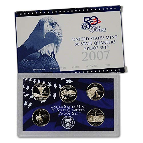 2007 S U.S. Mint Proof State Quarter Set - 5 Coins - OGP Original Government Packaging Superb Gem Uncirculated