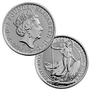 2018 great britain silver britannia 1 oz .999 bu £2 brilliant uncirculated