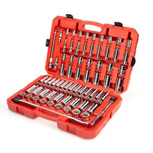 TEKTON 1/2 Inch Drive 6-Point Socket and Ratchet Set, 83-Piece (3/8 - 1-5/16 in., 10-32 mm) | SKT25302