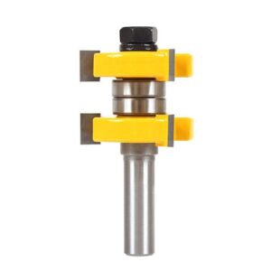 Yakamoz 1/2 Inch Shank Adjustable Tongue and Groove Router Bit Set 1-1/2" Stock Woodworking Cutting Milling Tools