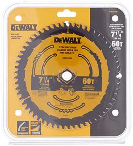dewalt circular saw blade, 7 1/4 inch, 60 tooth, wood cutting (dwa171460)