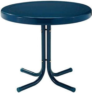 crosley furniture co1011a-nv griffith retro metal outdoor side table, navy