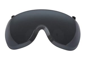 3m short visor for x5000 safety helmet, grey anti-fog anti-scratch polycarbonate, ansi