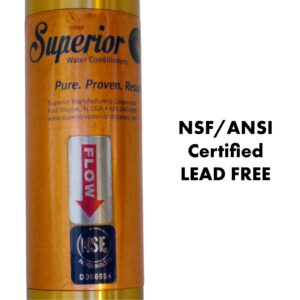 Superior Water Conditioners Model RX Home Water Conditioner System with No Salt - Electric, Inline, Salt Free Water Conditioner and Descaler System for Whole Home - 9 GPM, 1" Inlet/Outlet