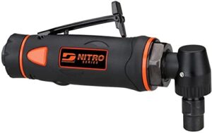 dynabrade (dgr51) 0.5 hp right angle die grinder | 1/4" 3-piece collet, 14000 rpm pneumatic motor | compact and lightweight, easily accesses tight areas
