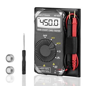 mini digital multimeter ap-4201 auto-ranging with ac/dc voltage,current,resistance,capacitance,diode and audible continuity test continuity buzzer for electrical troubleshoot home industry (black)