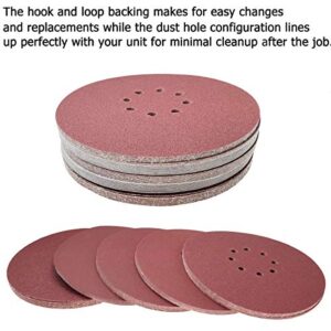 SACKORANGE 30 Pack 9 Inch 8 Hole 240 Grits Drywall Sanding Discs - Premium Sandpaper Discs with Hook & Loop Backing, Fast Cutting Aluminum Oxide Abrasive - for 9" Drywall Power Sander, Sand Wood