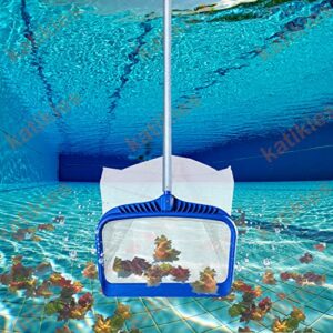 katikies Daveyspa Pool Skimmer Net,Ultra Fine Mesh Rake, Swimming Pool Leaf Skim Net for Cleaning Silt, Sand, Pollen,Bugs (20 Inches-White)