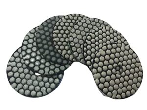 quickt ppd701a dry diamond polishing pads for concrete stone granite marble stone glass dry polishing - 4 inch, 7 pads set