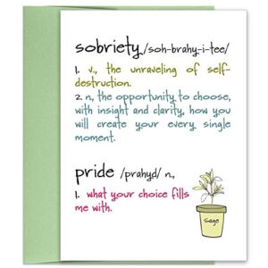 recovery cards - sobriety greeting card - sober anniversary cards - motivation cards for aa recovery - sober cards - alcoholic recovery - card and envelope set - blank inside