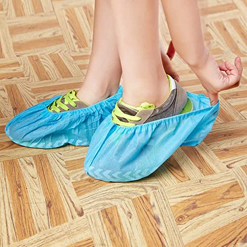 Cleaing Disposable Shoe Covers XL Non Slip 50 Pairs (Pack of 100) for Indoors Fit Shoe Sizes to Men's 14, Boot Sizes 13