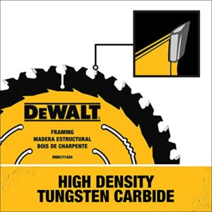 DEWALT Circular Saw Blade, 7 1/4 Inch, 24 Tooth, Wood Cutting, 3 Pack (DWA1714243)