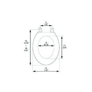 Plumbing Technologies, LLC 2F1E0-00 Toilet Seat, Elongated, White