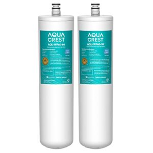 aqua crest dw80/90 under sink water filter, replacement for aqua-pure ap-dw80/90, ap-dws1000, kohler k-201-na, kohler k-202-na (pack of 2), model no. wf60-80/90
