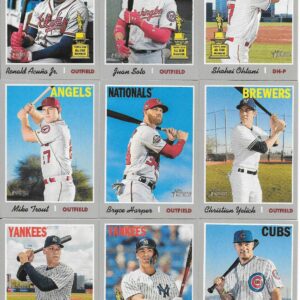 2019 Topps Heritage Baseball Complete Base Set 400 Cards
